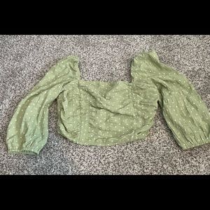 Double crazy Sz s juniors crop top EUC worn once~